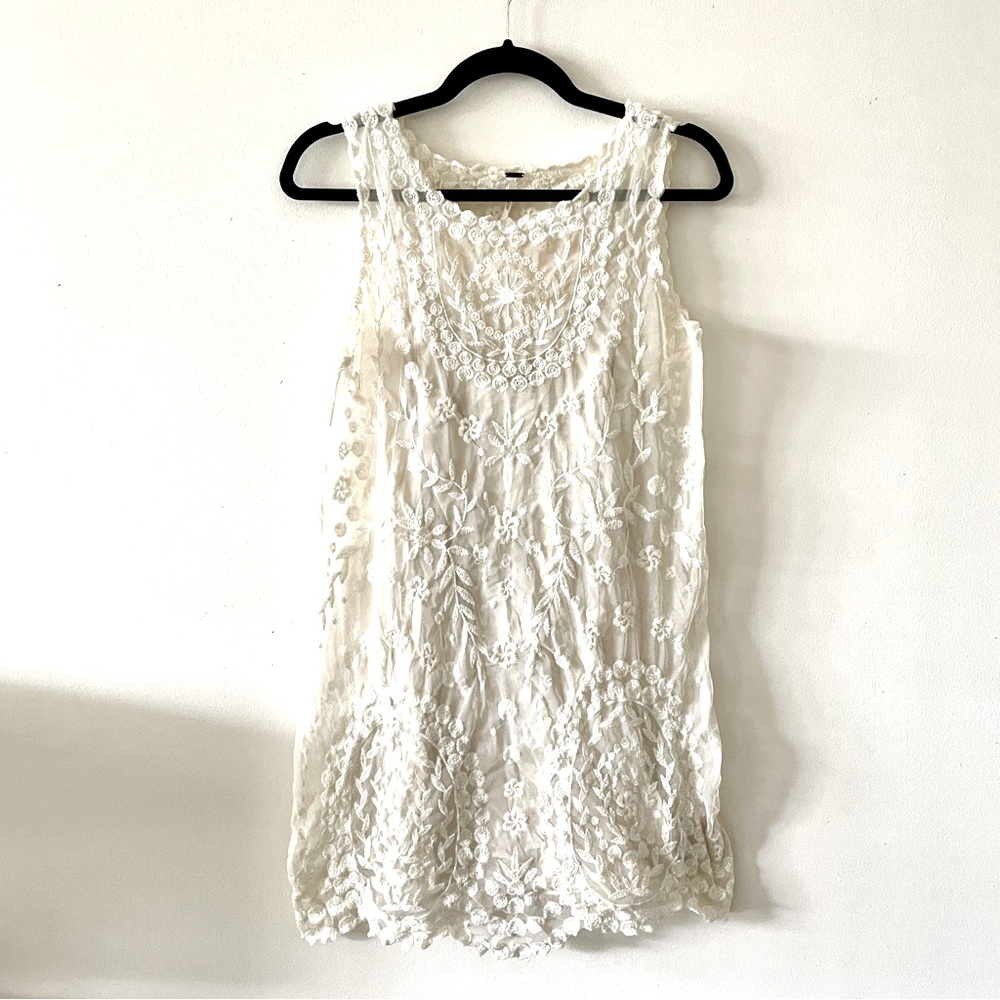 Free People White Lace Dress